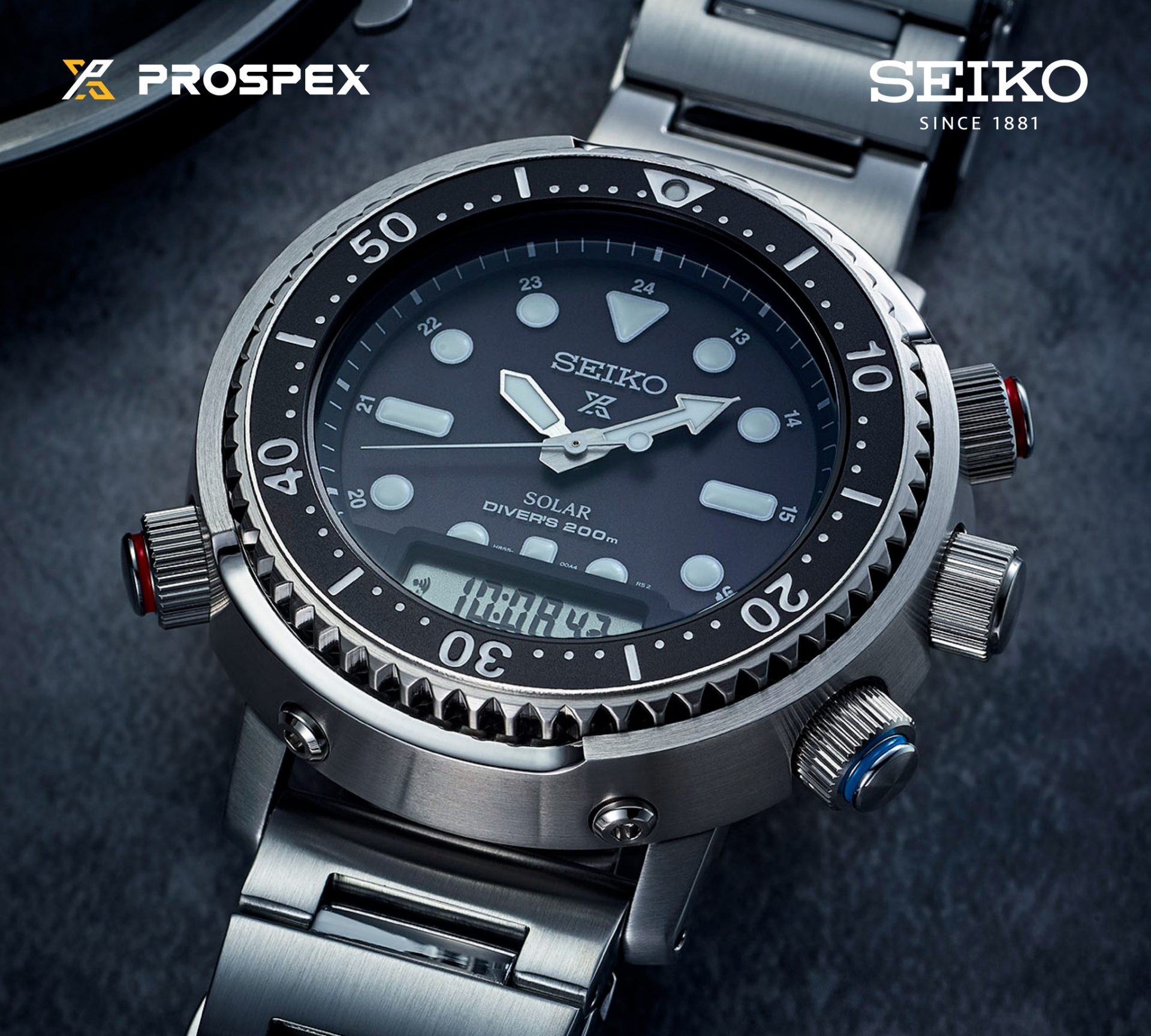 Seiko Prospex New Caliber H855 Hybrid Diver's Regular (Arnie) Watch Model  SNJ033P