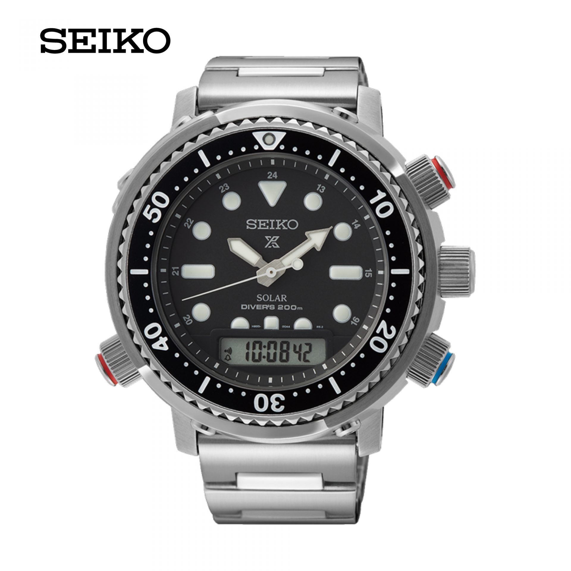 Seiko Prospex New Caliber H855 Hybrid Diver's Regular (Arnie) Watch Model :  SNJ033P