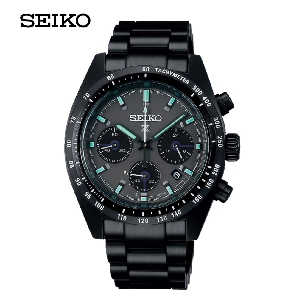 SEIKO PROSPEX The Black Series SPEEDTIMER Solar Chronograph “Night Vision” MODEL WATCH SSC917P