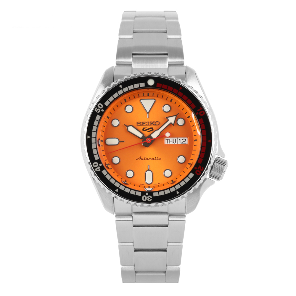 Seiko 5 sales orange dial