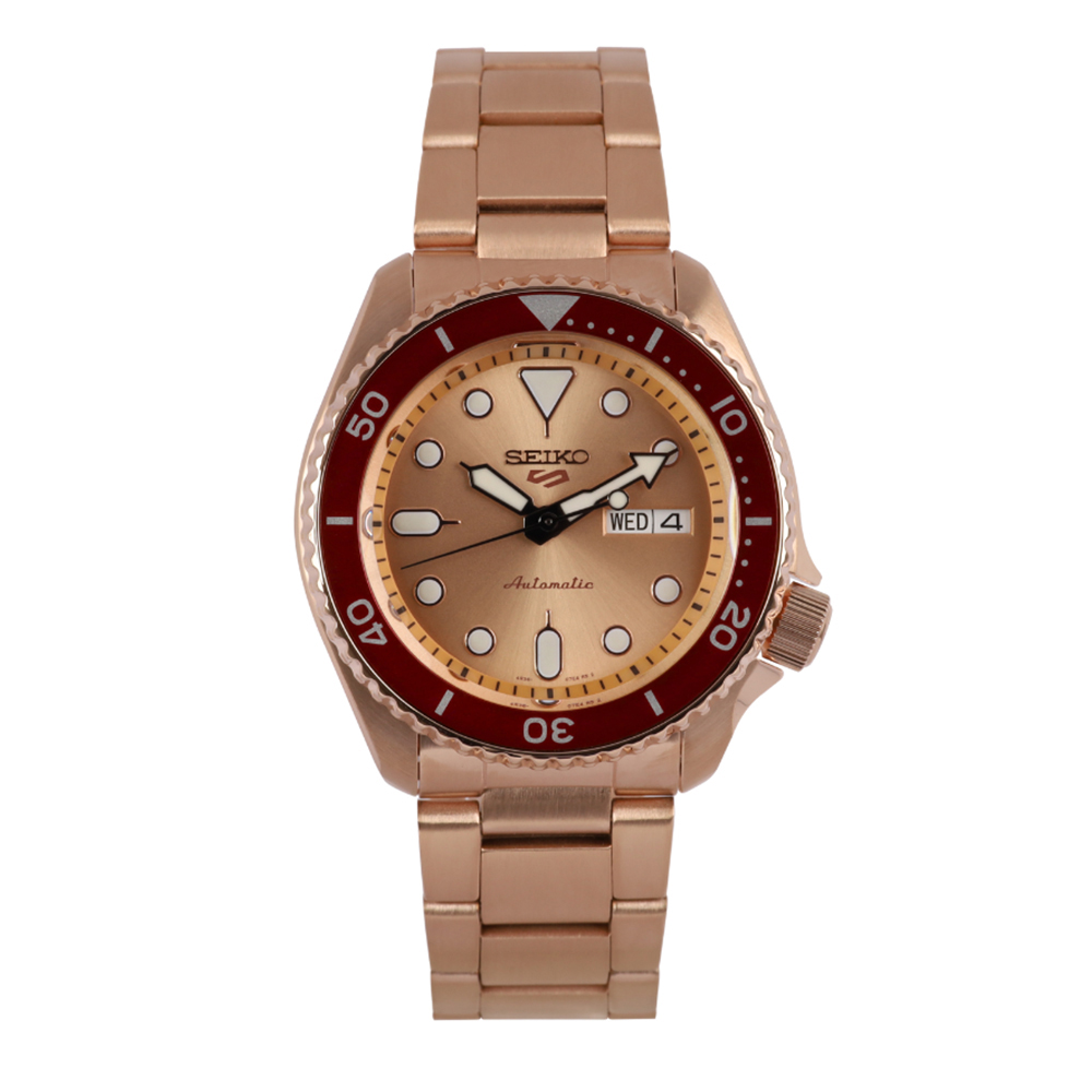 Seiko 5 sales rose gold