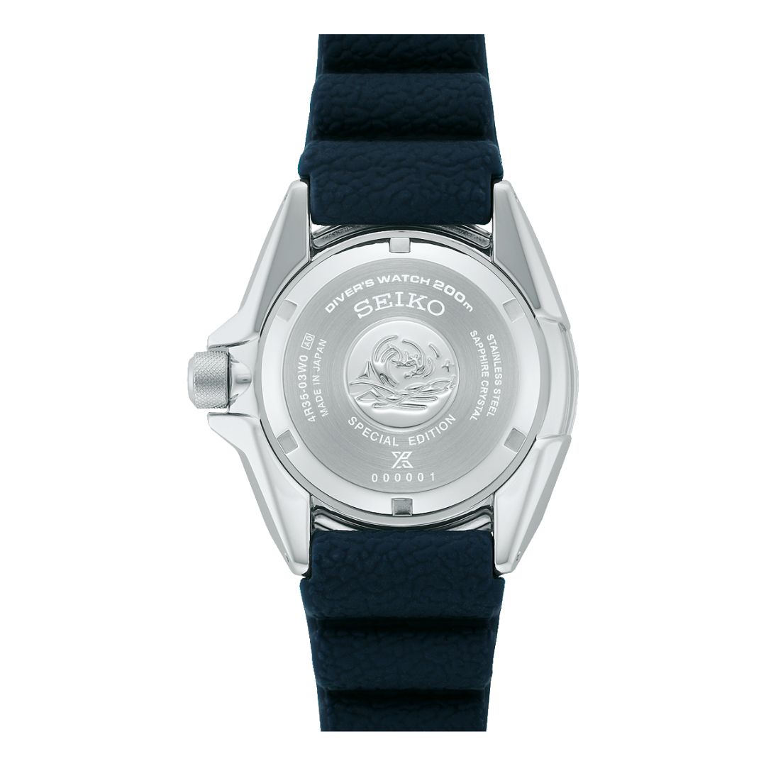 Seiko prospex srpd09 special edition blue silicone automatic divers watch discount