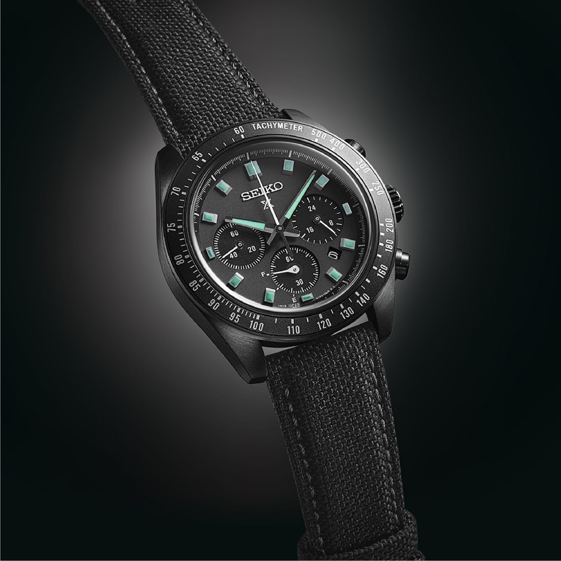 Seiko black online chronograph watch